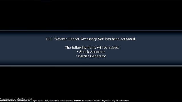 Fairy Fencer F: Advent Dark Force  - Veteran Fencer Accessory Set screenshot 0