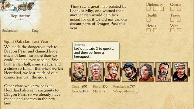 King of Dragon Pass screenshot 1
