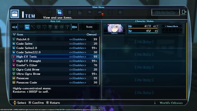 Death end re;Quest - Healing Item Set screenshot 0