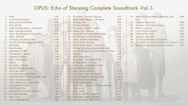 OPUS: Echo of Starsong - Complete Soundtrack Vol.1 screenshot 1
