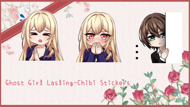Ghost Girl Lasling - Chibi Stickers screenshot 0