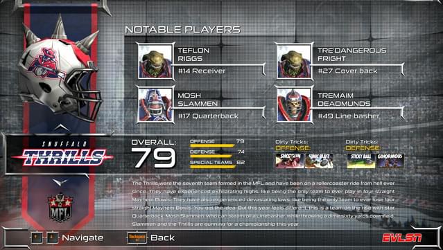 Mutant Football League - Snuffalo Thrills screenshot 0