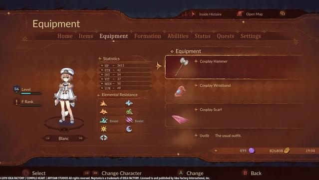Super Neptunia RPG - [Cosplay Series] Equipment Set screenshot 1