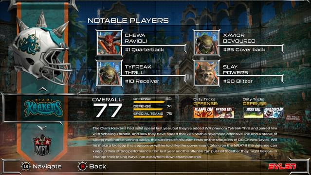 Mutant Football League - Diami Krakens screenshot 1