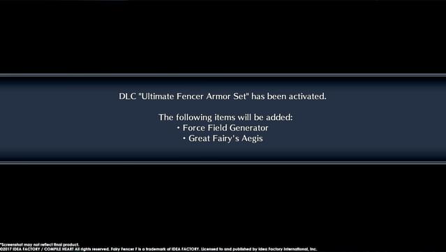 Fairy Fencer F: Advent Dark Force  - Ultimate Fencer Armor Set screenshot 0