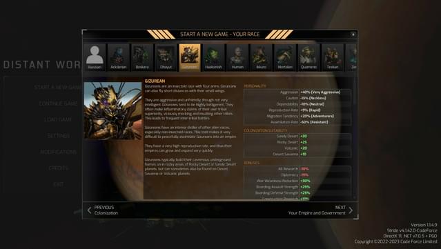 Distant Worlds 2: Factions - Quameno and Gizureans screenshot 1