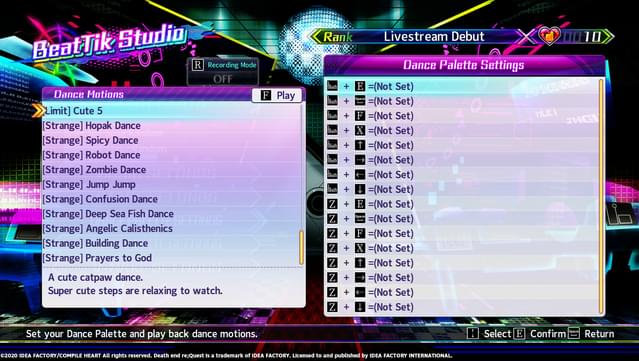 Neptunia Virtual Stars - Unlock All BeatTik Dances screenshot 1