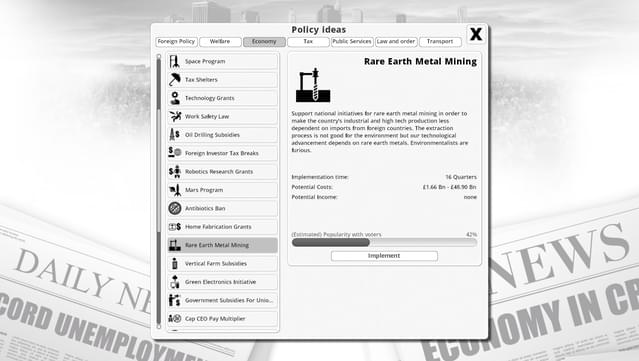 Democracy 3: Clones and Drones screenshot 7