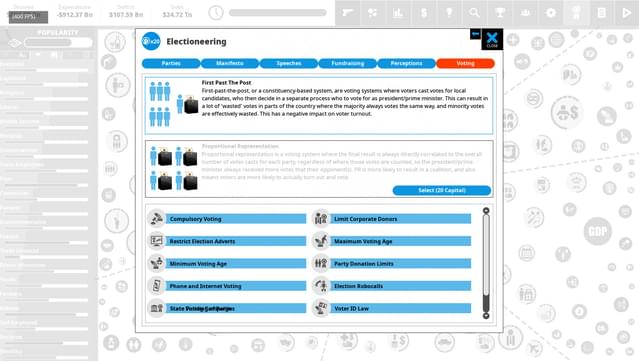 Democracy 4 - Voting Systems screenshot 1