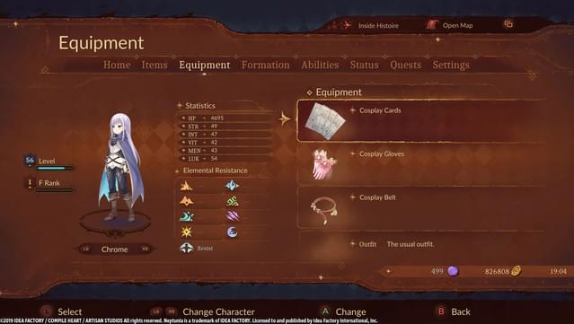 Super Neptunia RPG - [Cosplay Series] Equipment Set screenshot 3