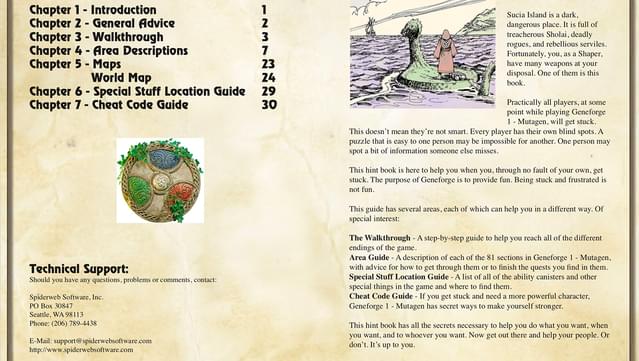 Geneforge Hintbook & Extras screenshot 1
