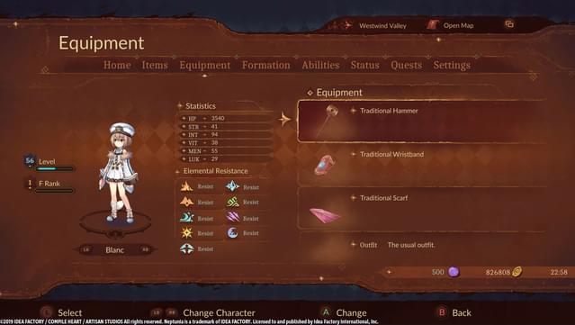 Super Neptunia RPG - [Traditional Series] Equipment Set screenshot 2