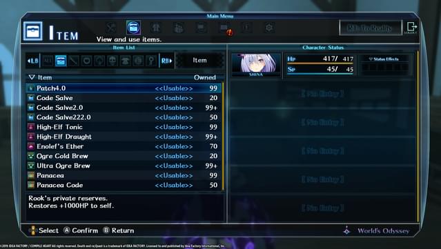 Death end re;Quest - Healing Item Set screenshot 1