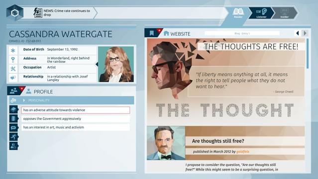 Orwell screenshot 2