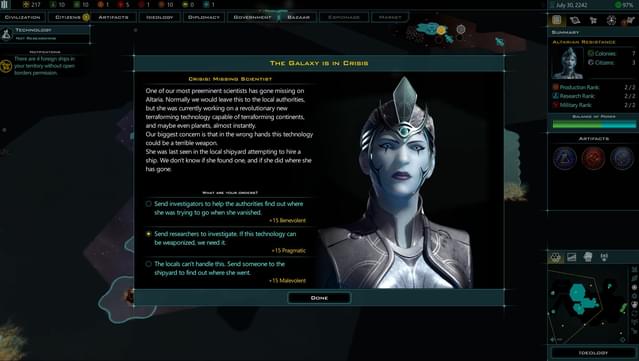 Galactic Civilizations III – Worlds in Crisis screenshot 1