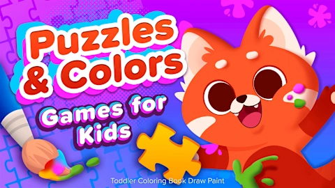 Puzzles & Colors Games for Kids Toddler Coloring Book Draw Paint