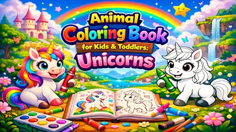 Animal Coloring Book for Kids & Toddlers: Unicorns