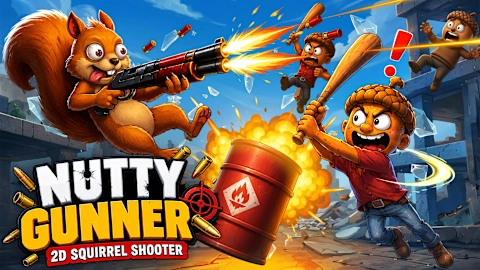 Nutty Gunner: 2D Squirrel Shooter