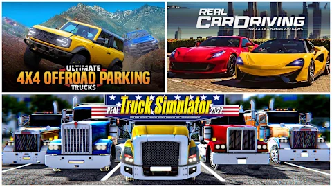 Real Truck Simulator USA & Ultimate 4x4 Offroad & Real Car Driving Simulator Bundle