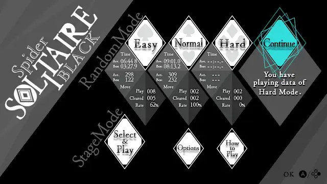 Spider Solitaire BLACK screenshot 1