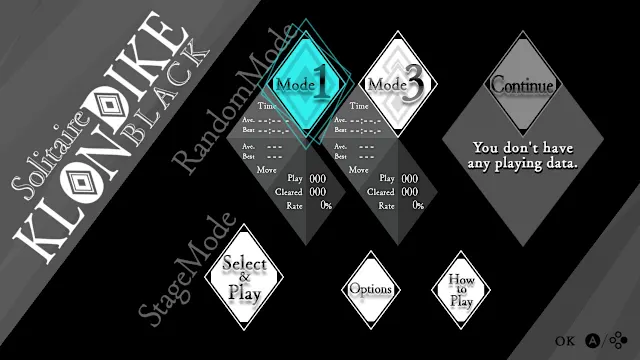 Solitaire Klondike BLACK screenshot 1