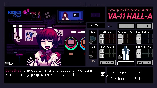 VA-11 Hall-A: Cyberpunk Bartender Action screenshot 1