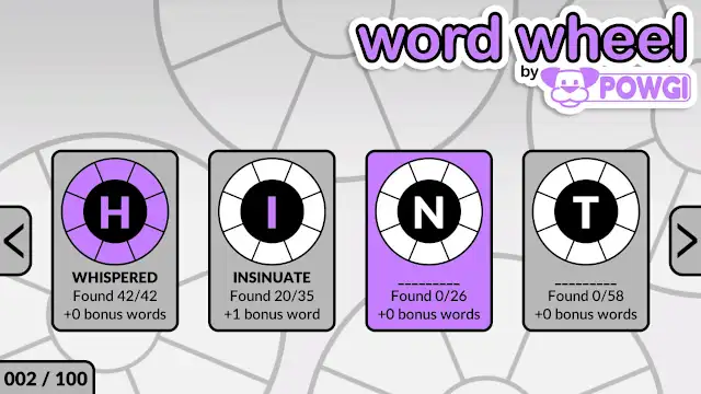 Word Wheel by POWGI screenshot 2