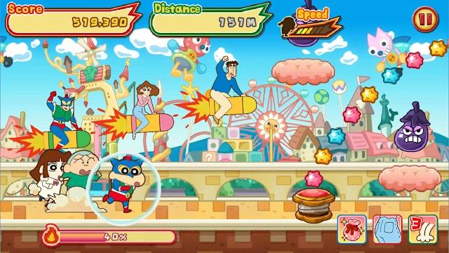 CRAYON SHINCHAN The Storm Called FLAMING KASUKABE RUNNER!! screenshot 4