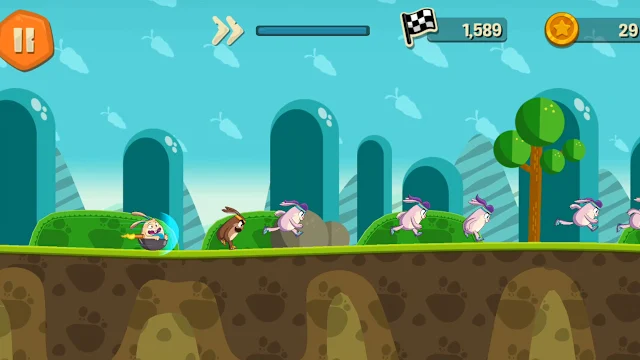 Rocket Rabbit - Coin Race screenshot 0