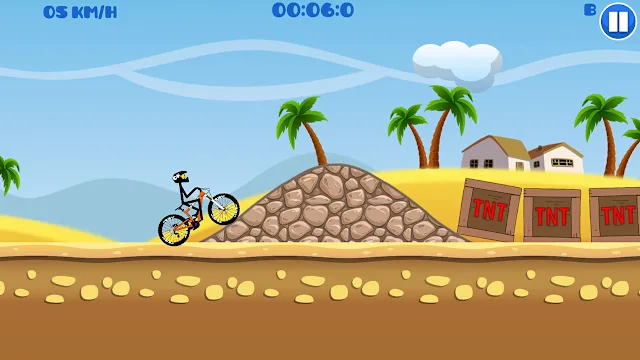 Mountain Bike Hill Climb Race: Real 2D Arcade Dirt Racing Games screenshot 1