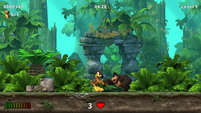 Moorhuhn Jump and Run 'Traps and Treasures' screenshot 1