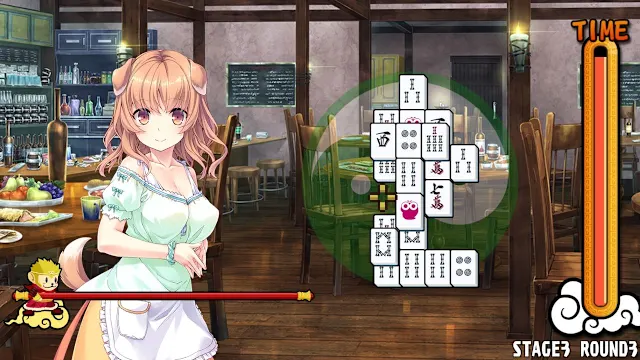 Pretty Girls Mahjong Solitaire - Green screenshot 6