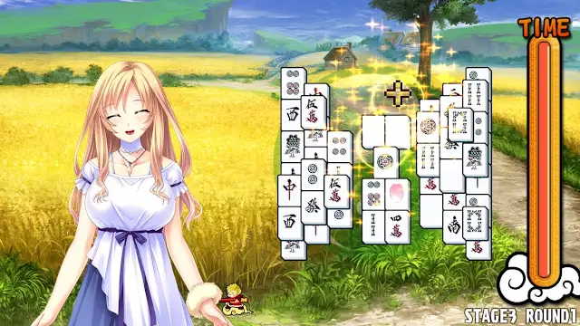 Pretty Girls Mahjong Solitaire - Green screenshot 1