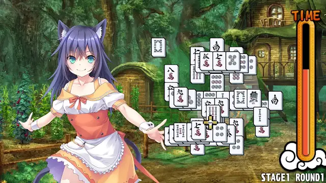 Pretty Girls Mahjong Solitaire - Green screenshot 2