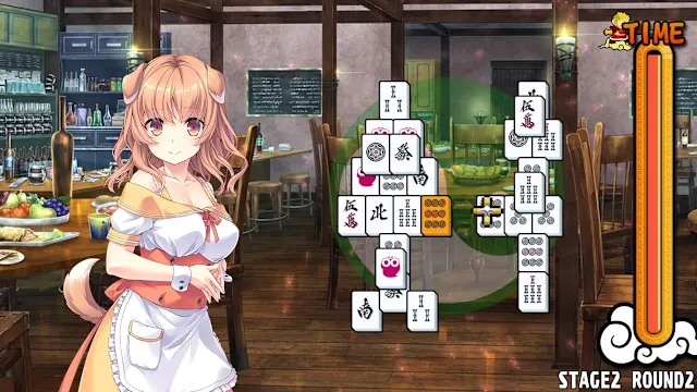 Pretty Girls Mahjong Solitaire - Green screenshot 5