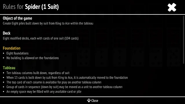 Spider Solitaire Collection screenshot 2