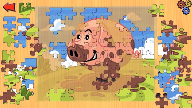 Funny Farm Animal Jigsaw Puzzle Game for Kids and Toddlers screenshot 1