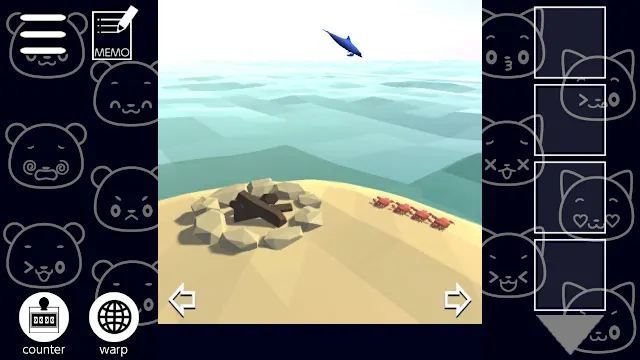 Escape From a Deserted Island
~The Adventures of Nyanzou&Kumakichi: Escape Game Series~ screenshot 2
