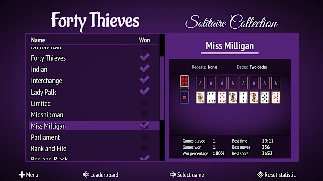 Forty Thieves Solitaire Collection screenshot 0