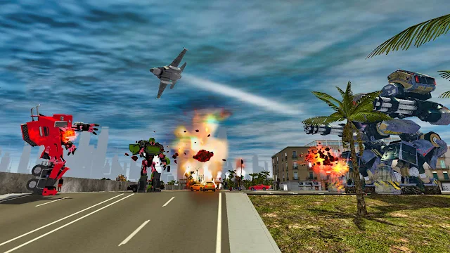 Robot Car War: Transform Battle Machines screenshot 1