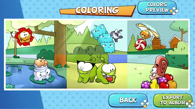 Om Nom: Coloring, Toons & Puzzle screenshot 2