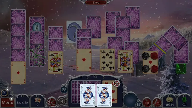 Jewel Match Solitaire: Winterscapes screenshot 1