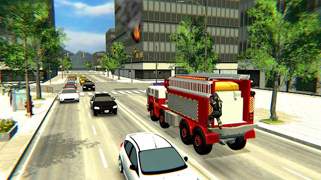 Firefighter:Car Fire Truck Sim Driving 2022 Simulator screenshot 4