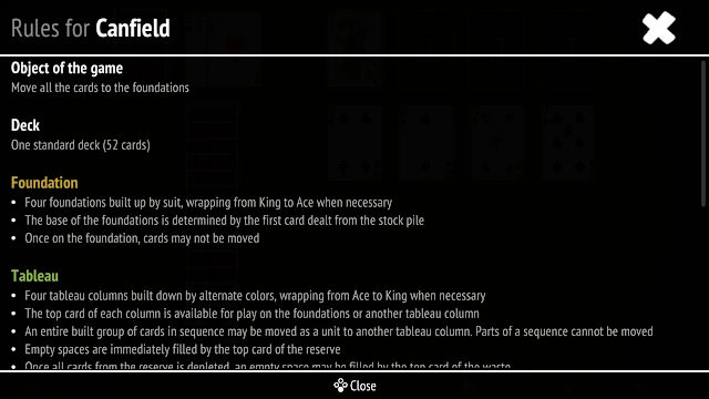 Canfield Solitaire Collection screenshot 2