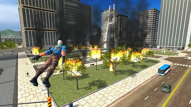 City Super Hero 3D - Flying Legend Warriors Deluxe Simulator screenshot 3