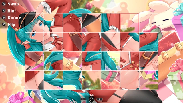Elves Christmas Hentai Puzzle screenshot 2