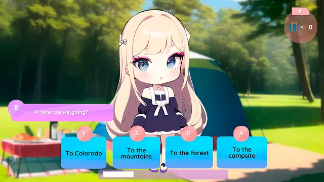 Anime Girls: Camping Trip screenshot 2