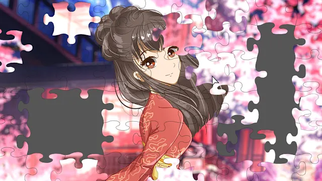 Anime Beauty Girl Puzzle - Love Game History Adventure screenshot 2