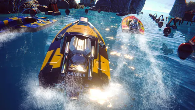 Race Boat Simulator - 3D Stunt Racing Driving Ship in Ocean screenshot 1