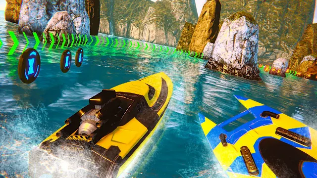 Race Boat Simulator - 3D Stunt Racing Driving Ship in Ocean screenshot 3